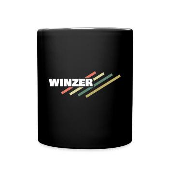 Arbeitsplatz Winzer - Tasse einfarbig - Schwarz - Vorne