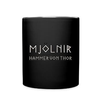 Mjolnir : Le marteau de Thor - Mug uni - noir - Devant