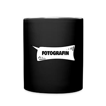 Speech Bubble Photographer - Full Colour Mug - black - Front