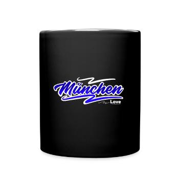 München - Tasse einfarbig - Schwarz - Vorne