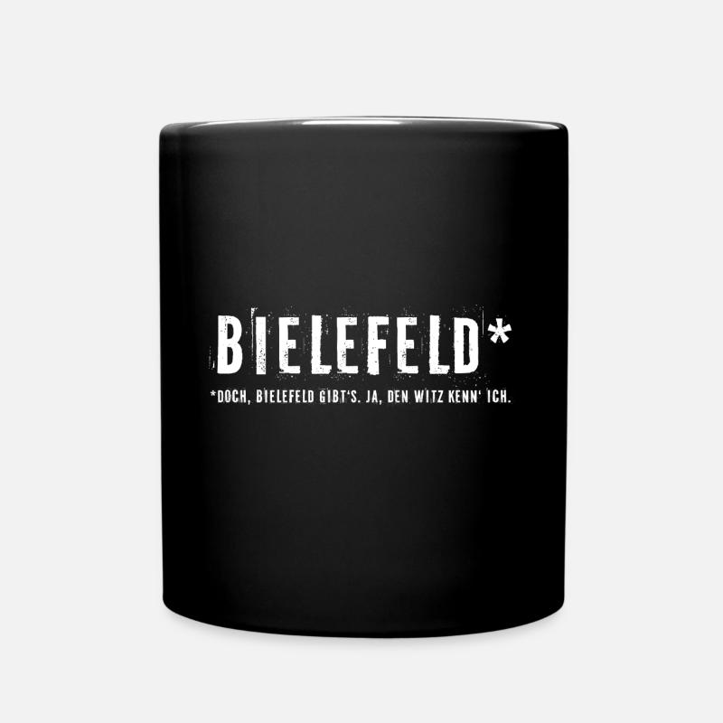 Ja, Bielefeld gibt's - Tasse einfarbig - Schwarz