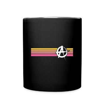 Anarchist Anarchismus Anarchie Streifen Symbol - Tasse einfarbig - Schwarz - Vorne