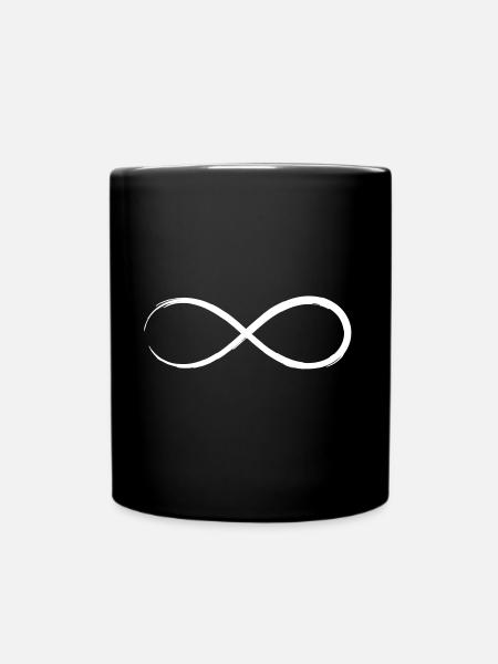 Infinity infinity sign symbol - Full Colour Mug - black