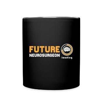 Future Neurosurgeon Loading Brain Neurologist - Full Colour Mug - black - Front