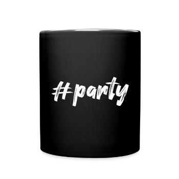 #party, blanc - Mug uni - noir - Devant