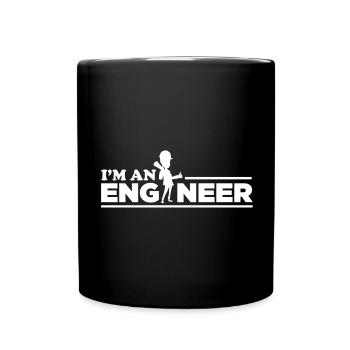 I am an engineer! - Full Colour Mug - black - Front
