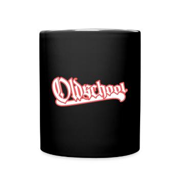 oldschool vintage retro - Full Colour Mug - black - Front