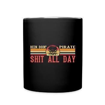 Pirate, Pirate Costume - Funny Pirate Saying - Full Colour Mug - black - Front