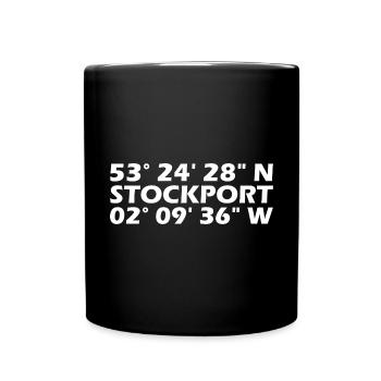 Stockport Coordinates - Full Colour Mug - black - Front
