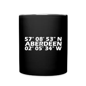 Aberdeen Koordinaten - Tasse einfarbig - Schwarz - Vorne