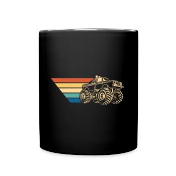 Monster Truck Vintage Jungen - Tasse einfarbig - Schwarz - Vorne