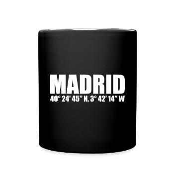 Madrid Coordinates - Full Colour Mug - black - Front