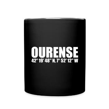 Coordonnées Ourense - Mug uni - noir - Devant