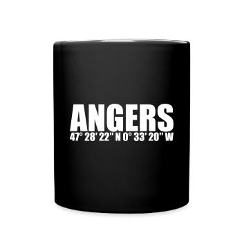 Angers coordinates - Full Colour Mug - black - Front