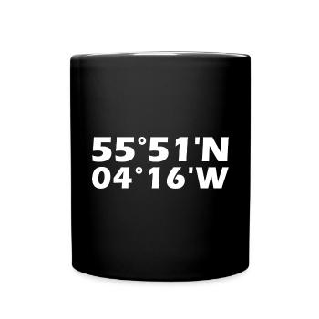 Coordonnées de Glasgow - Mug uni - noir - Devant