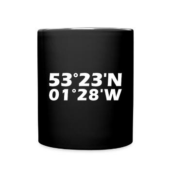 Sheffield coordinates - Full Colour Mug - black - Front