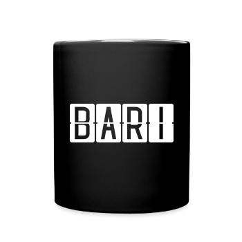 Bari Flughafentafel - Tasse einfarbig - Schwarz - Vorne