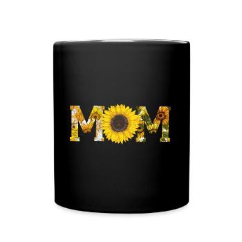 Maman Tournesol Maman Jardinier Amoureux des fleurs - Mug uni - noir - Devant