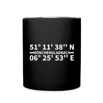 Mönchengladbach coordinates - Full Colour Mug - black - Front