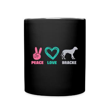 Schwarzwildbracke Slovenský Kopov Peace Love - Tasse einfarbig - Schwarz - Vorne