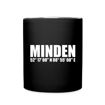 Minden Koordinaten - Tasse einfarbig - Schwarz - Vorne