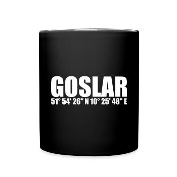 Goslar Koordinaten - Tasse einfarbig - Schwarz - Vorne