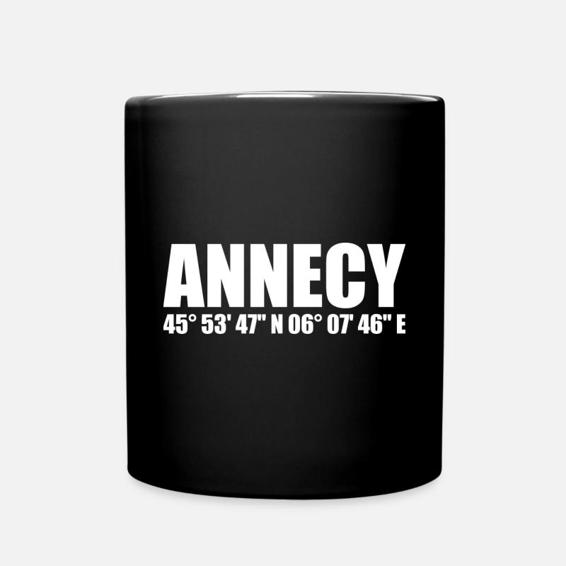 Coordonnées d’Annecy - Mug uni - noir