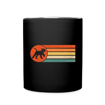Airedale Terrier Hund - Tasse einfarbig - Schwarz - Vorne