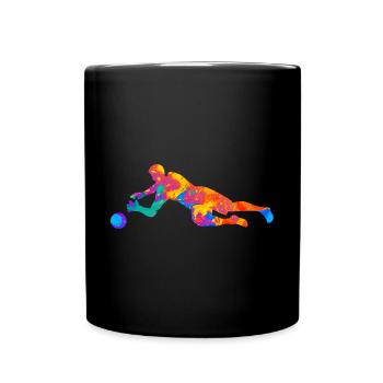 Gardien de but Football Footballeur Football Club Silhouette - Mug uni - noir - Devant