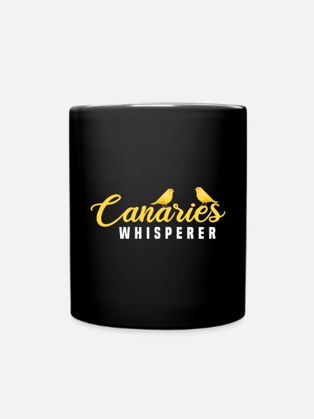 Murmure des Canaries / Motif d’oiseau - Mug uni - noir