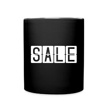 Sale Flughafentafel - Tasse einfarbig - Schwarz - Vorne