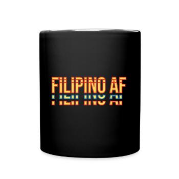 Volles philippinisches Design für stolze Pinoys - Tasse einfarbig - Schwarz - Vorne