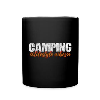 Camping Lifestyle Vibes 3 - Full Colour Mug - black - Front