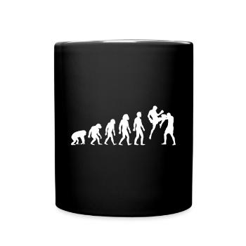 Kickboxen Thai Boxen Evolution MMA Krav Maga - Tasse einfarbig - Schwarz - Vorne