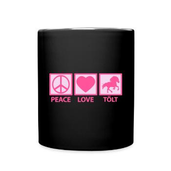 Cheval Islandais Tölt Peace Love Mama Rose - Mug uni - noir - Devant