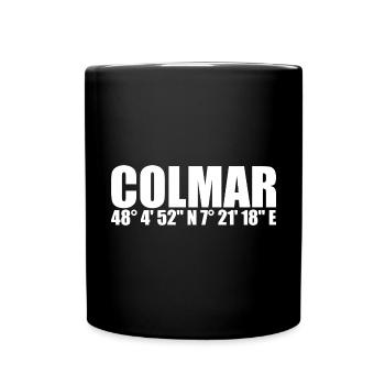 Colmar Koordinaten - Tasse einfarbig - Schwarz - Vorne