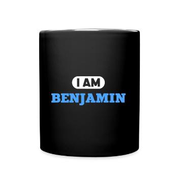 Benjamin Name Spruch für stolze Benjamins - Tasse einfarbig - Schwarz - Vorne