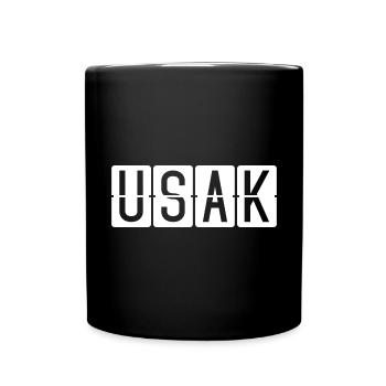 Uşak Airport Sign - Full Colour Mug - black - Front