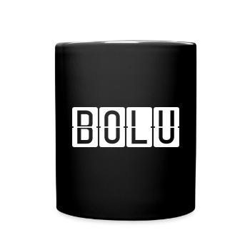 Bolu Flughafentafel - Tasse einfarbig - Schwarz - Vorne