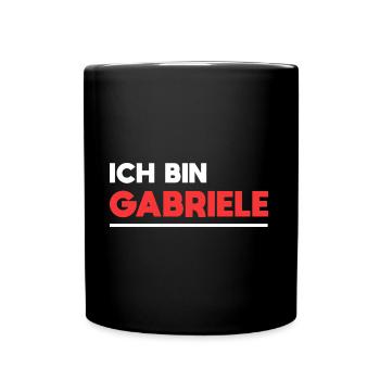 Gabriele Name Spruch für stolze Gabriele - Tasse einfarbig - Schwarz - Vorne