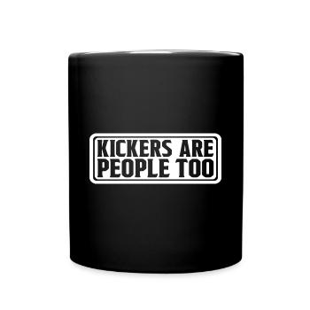 Kickers Are People Too 25 - Tasse einfarbig - Schwarz - Vorne