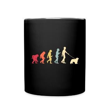 Cavalier King Charles Spaniel Geschenk - Tasse einfarbig - Schwarz - Vorne