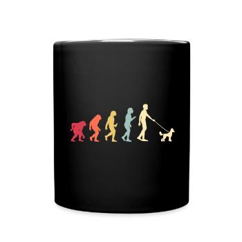 Chinese Crested Dog Chinesischer Schopfhund - Tasse einfarbig - Schwarz - Vorne