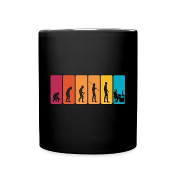 Gamer Evolution Awesome Vintage Evolution Of Man - Mug uni - noir - Devant