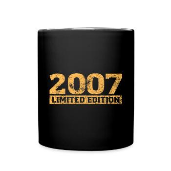 Limited Edition 2007 16. Geburtstag Geschenk - Tasse einfarbig - Schwarz - Vorne
