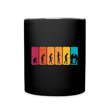 Vintage Arm Wrestling Human Evolution An Arm - Tasse einfarbig - Schwarz - Vorne