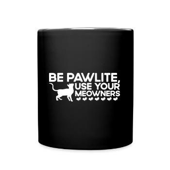 Katzenmama Katzeneltern Katzen Liebhaber Geschenk - Tasse einfarbig - Schwarz - Vorne