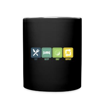 Golf Geschenk Witz Golfspieler Golfer - Tasse einfarbig - Schwarz - Vorne