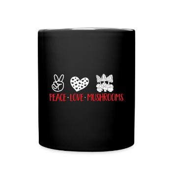 Mushroom picking Mushroom picking Mushrooms Foraging - Full Colour Mug - black - Front