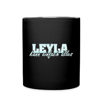 Spruch Leyla - Tasse einfarbig - Schwarz - Vorne